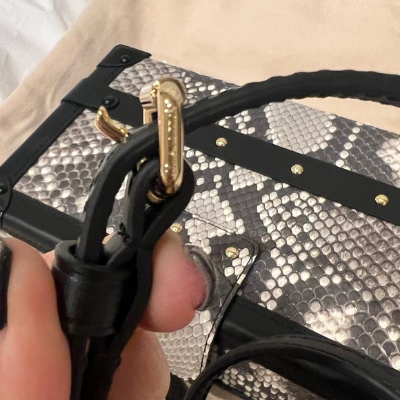 NEW LOUIS VUITTON PETITE MALLE HANDBAG PYTHON GOLD HARDWARE - Picture 11 of 16